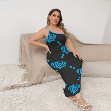 Load image into Gallery viewer, UTO IV Women's Oblique-Shoulder Exposure Dress With Side Split (Plus Size)