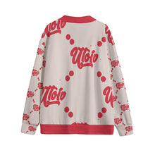 Load image into Gallery viewer, UTO IV "Cheesecake" Unisex V-neck Knitted Fleece Cardigan With Button Closure