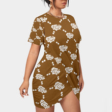 Load image into Gallery viewer, UTO IV Women’s Stacked Hem Dress With Short Sleeve(Plus Size)