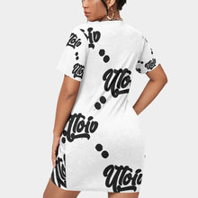 Load image into Gallery viewer, UTO IV Women’s Stacked Hem Dress With Short Sleeve(Plus Size)