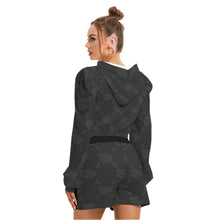 Load image into Gallery viewer, UTO IV "Midnight" Women's Mirco Fleece Hoodie And Shorts Set