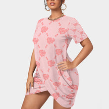 Load image into Gallery viewer, UTO IV Women’s Stacked Hem Dress With Short Sleeve(Plus Size)
