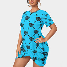 Load image into Gallery viewer, UTO IV Women’s Stacked Hem Dress With Short Sleeve(Plus Size)