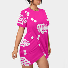 Load image into Gallery viewer, UTO IV Women’s Stacked Hem Dress With Short Sleeve(Plus Size)
