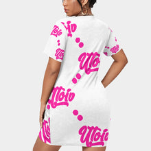Load image into Gallery viewer, UTO IV Women’s Stacked Hem Dress With Short Sleeve(Plus Size)