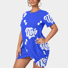 Load image into Gallery viewer, UTO IV Women’s Stacked Hem Dress With Short Sleeve(Plus Size)