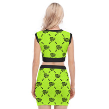 Load image into Gallery viewer, UTO IV Women's Collarless V Collar Vest Skirt Suit