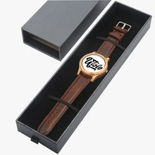 Load image into Gallery viewer, UTO IV Italian Olive Lumber Wooden Watch - Leather Strap