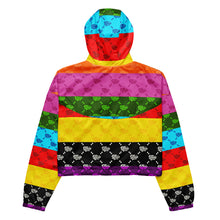 Load image into Gallery viewer, UTO IV "Rainbow Multicolor" Women’s Cropped Windbreaker