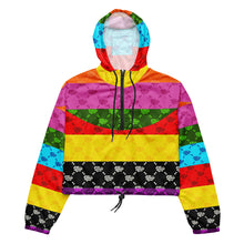 Load image into Gallery viewer, UTO IV "Rainbow Multicolor" Women’s Cropped Windbreaker