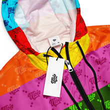 Load image into Gallery viewer, UTO IV "Rainbow Multicolor" Women’s Cropped Windbreaker