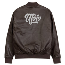 Load image into Gallery viewer, UTO IV Leather Bomber Jacket