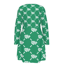 Load image into Gallery viewer, UTO IV Women's V-neck Long Sleeve Dress(Plus Size)
