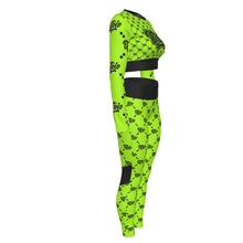 Load image into Gallery viewer, UTO IV "Emerald Tree" Women's Sport Set With Backless Top And Leggings
