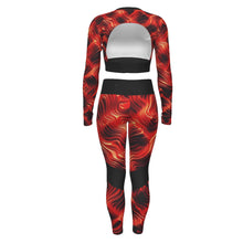 Load image into Gallery viewer, UTO IV "Cyber Depths" Women's Sport Set With Backless Top And Leggings
