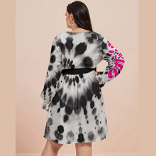 Load image into Gallery viewer, UTO IV Women&#39;s V-neck Dress With Waistband (Plus Size)
