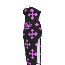 Load image into Gallery viewer, UTO IV Plus Size Oblique-Shoulder Dress
