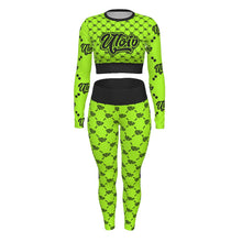 Load image into Gallery viewer, UTO IV "Emerald Tree" Women's Sport Set With Backless Top And Leggings

