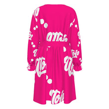 Load image into Gallery viewer, UTO IV Women's V-neck Dress With Waistband (Plus Size)
