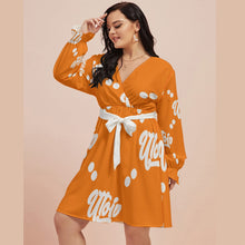 Load image into Gallery viewer, UTO IV Women&#39;s V-neck Dress With Waistband (Plus Size)
