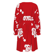 Load image into Gallery viewer, UTO IV Women's V-neck Dress With Waistband (Plus Size)
