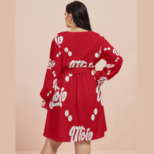 Load image into Gallery viewer, UTO IV Women&#39;s V-neck Dress With Waistband (Plus Size)
