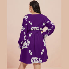 Load image into Gallery viewer, UTO IV Women&#39;s V-neck Dress With Waistband (Plus Size)
