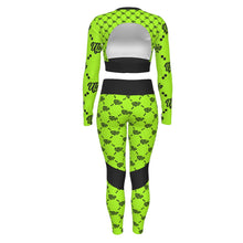 Load image into Gallery viewer, UTO IV "Emerald Tree" Women's Sport Set With Backless Top And Leggings
