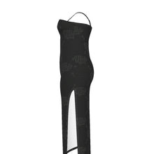 Load image into Gallery viewer, UTO IV "Midnight" Women's Oblique-Shoulder Exposure Dress With Side Split (Plus Size)
