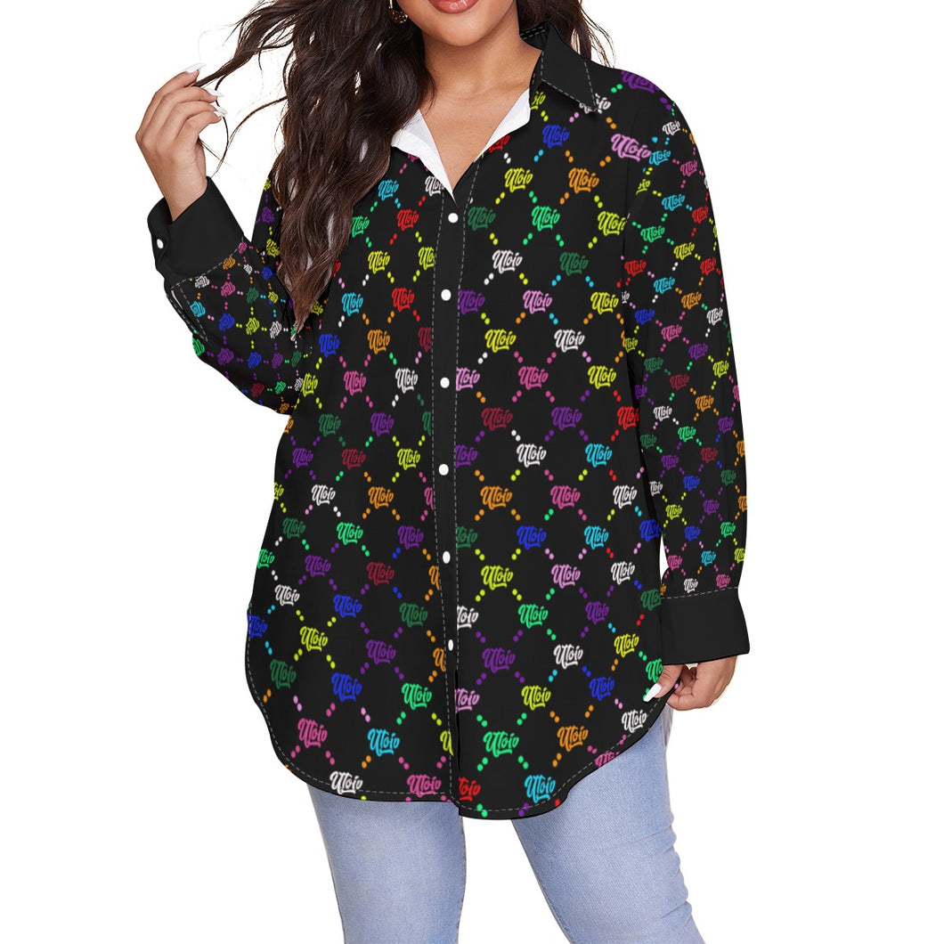 UTO IV Women's Shirt With Long Sleeve(Plus Size)