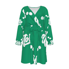 Load image into Gallery viewer, UTO IV Women's V-neck Dress With Waistband (Plus Size)
