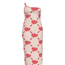 Load image into Gallery viewer, UTO IV "Cheesecake" Women's Oblique-Shoulder Exposure Dress With Side Split (Plus Size)
