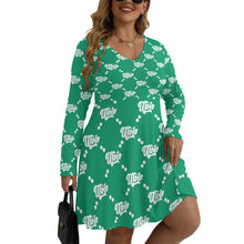 Load image into Gallery viewer, UTO IV Women&#39;s V-neck Long Sleeve Dress(Plus Size)
