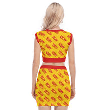 Load image into Gallery viewer, UTO IV Women's Collarless V Collar Vest Skirt Suit
