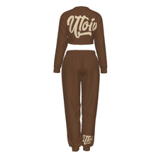 Load image into Gallery viewer, UTO IV "Kahawia" Women's Crop Sweatshirt Suit
