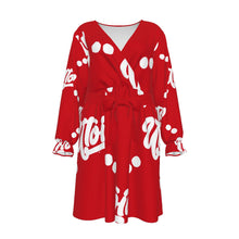 Load image into Gallery viewer, UTO IV Women's V-neck Dress With Waistband (Plus Size)
