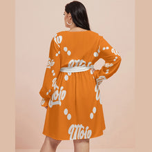 Load image into Gallery viewer, UTO IV Women&#39;s V-neck Dress With Waistband (Plus Size)
