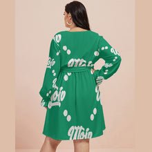 Load image into Gallery viewer, UTO IV Women&#39;s V-neck Dress With Waistband (Plus Size)
