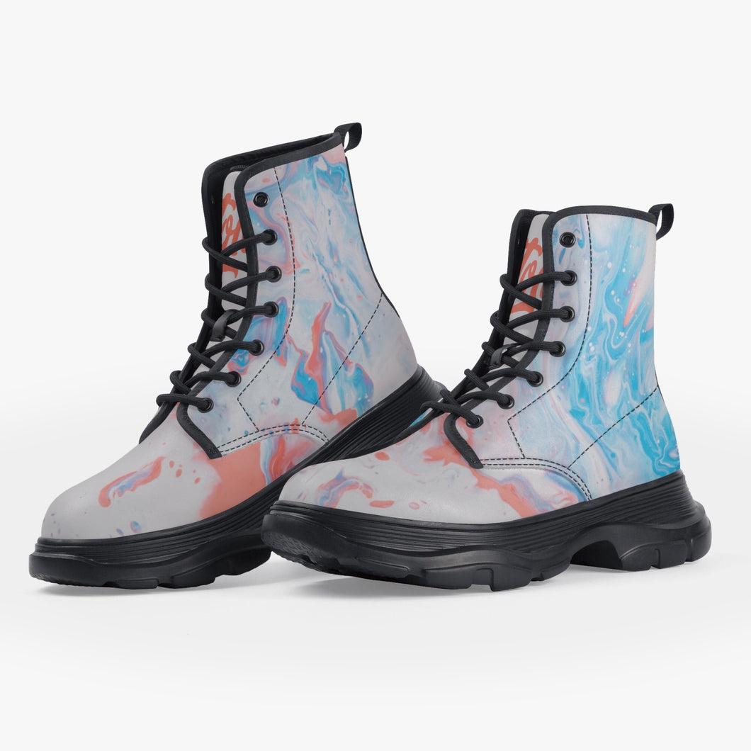 UTO IV Casual Leather Chunky Boots