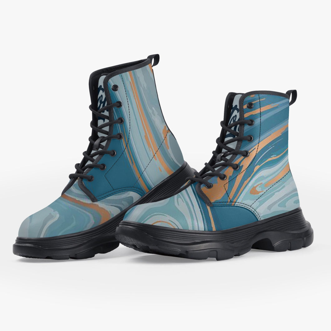 UTO IV Casual Leather Chunky Boots