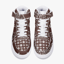Load image into Gallery viewer, UTO IV &quot;Dark Brown Paisley&quot; High Tops
