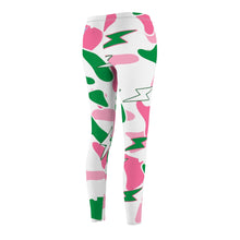 Load image into Gallery viewer, UTOIV Winter 16' Pink/Green Camo Casual Leggings
