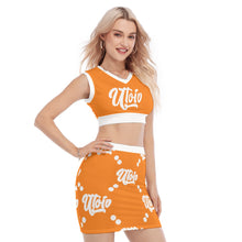 Load image into Gallery viewer, UTO IV V-Neck Vest Skirt Suit
