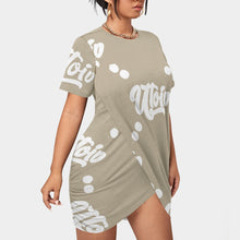 Load image into Gallery viewer, UTO IV Women’s Stacked Hem Dress With Short Sleeve（Plus Size）
