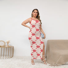 Load image into Gallery viewer, UTO IV &quot;Cheesecake&quot; Women&#39;s Oblique-Shoulder Exposure Dress With Side Split (Plus Size)
