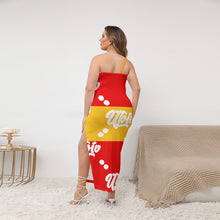 Load image into Gallery viewer, UTO IV Women&#39;s Oblique-Shoulder Exposure Dress With Side Split (Plus Size)
