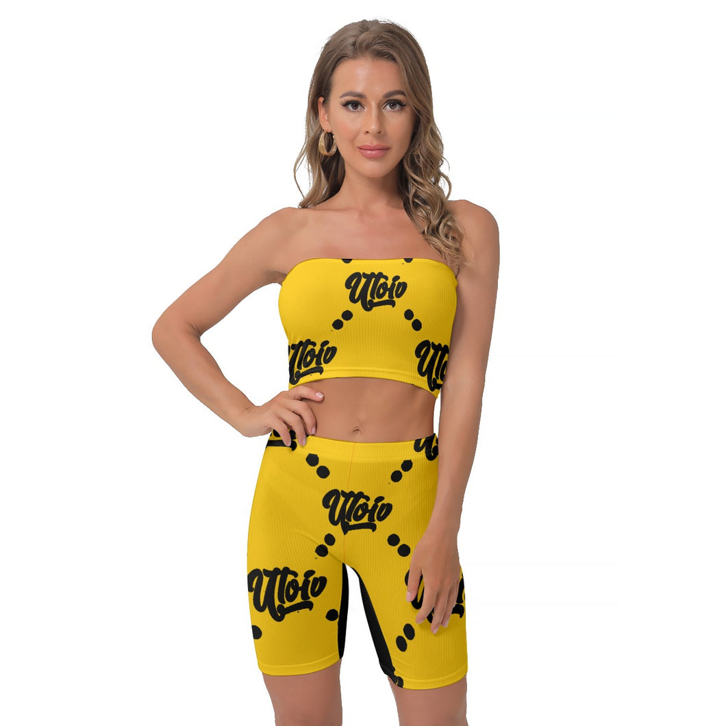 UTO IV Women's Breast Wrap Shorts Suit