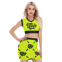 Load image into Gallery viewer, UTO IV Women&#39;s Collarless V Collar Vest Skirt Suit
