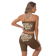 Load image into Gallery viewer, UTO IV &quot;Kahawia&quot; Women&#39;s Breast Wrap Shorts Suit
