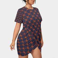 Load image into Gallery viewer, UTO IV Women’s Stacked Hem Dress With Short Sleeve（Plus Size）
